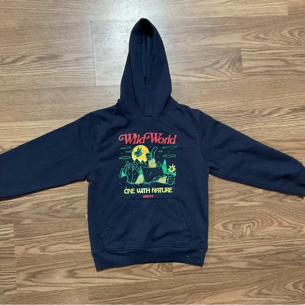 Neff Wild World Graphic Hoodie - Navy